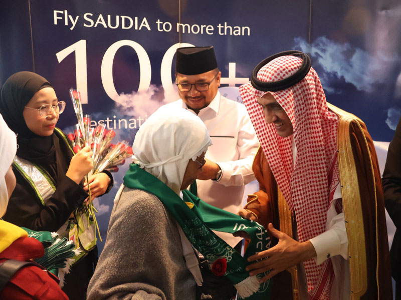 SAUDIA Indonesia Melepas Penerbangan Perdana Calon Jemaah Haji Tahun 1444 H / 2023 M dari Bandara Soekarno-Hatta