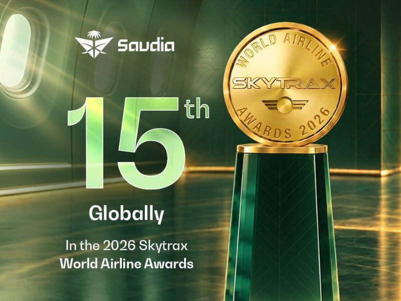 Saudia Tembus 15 Besar Maskapai Terbaik Dunia dan Raih Dua Penghargaan Skytrax 2026