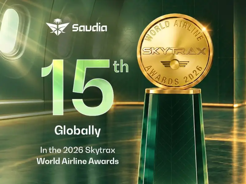 Saudia Tembus 15 Besar Maskapai Terbaik Dunia dan Raih Dua Penghargaan Skytrax 2026